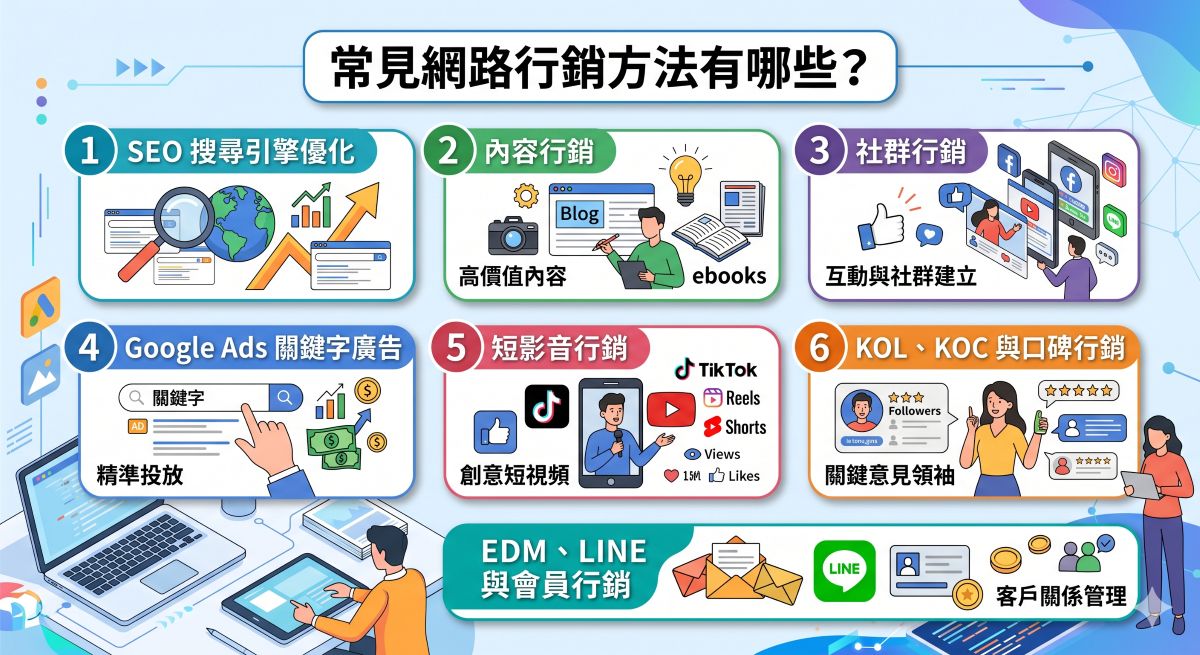 常見網路行銷工具有哪些？