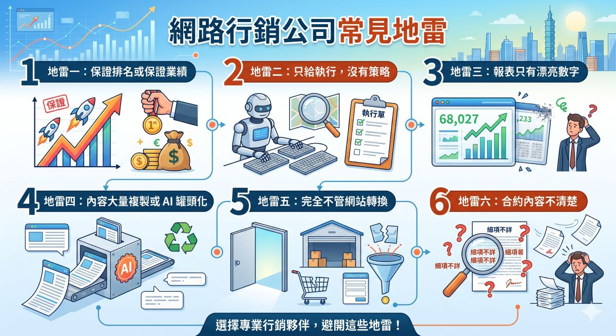 網路行銷公司常見地雷有哪些？